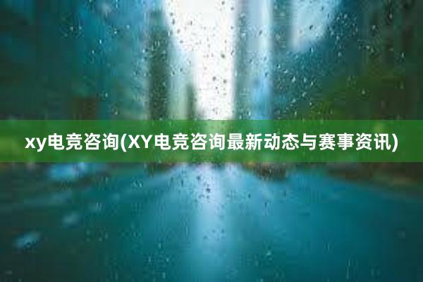 xy电竞咨询(XY电竞咨询最新动态与赛事资讯)