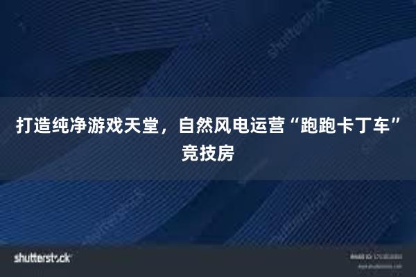 打造纯净游戏天堂，自然风电运营“跑跑卡丁车”竞技房